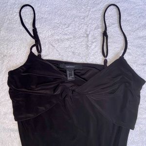 twist front black bodysuit